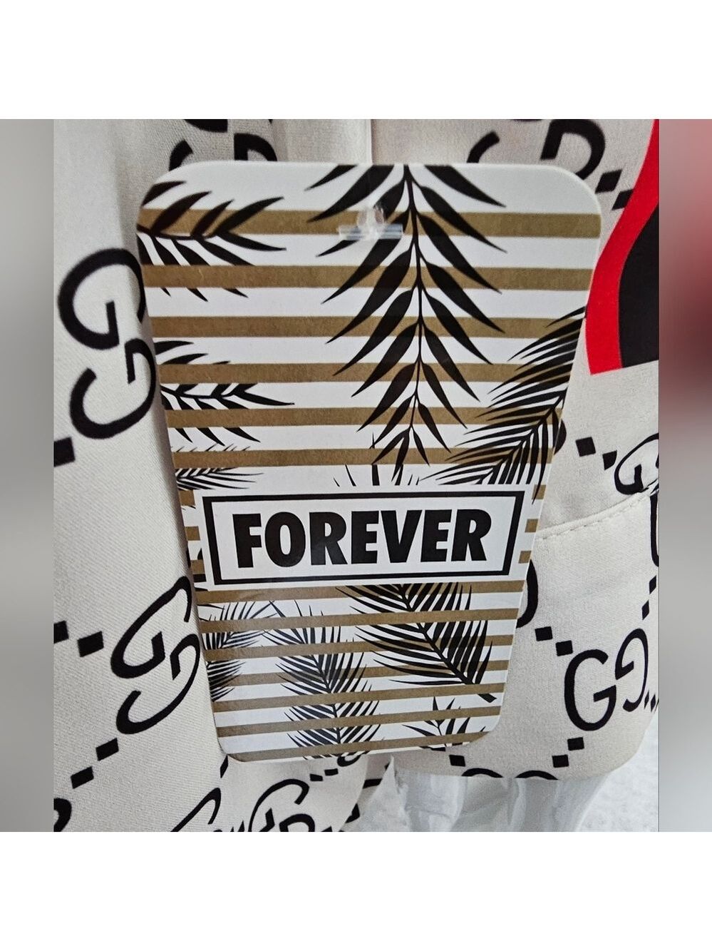 FOREVER Print Inspired Long Sleeve Mini Dress Size Large NWT - Picture 4 of 8